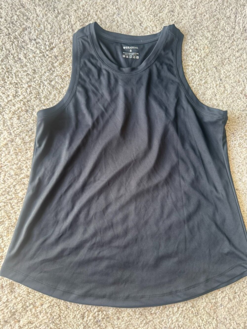 G Gradual Black Racerback Workout Tank Top – Size S